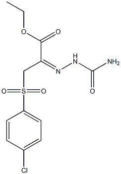 ethyl 2-[(E)-2-(aminocarbonyl)hydrazono]-3-[(4-chlorophenyl)sulfonyl]propanoate Structure