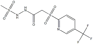 N'-(2-{[5-(trifluoromethyl)-2-pyridyl]sulfonyl}acetyl)methanesulfonohydrazide 结构式