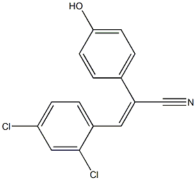 3-(2,4-dichlorophenyl)-2-(4-hydroxyphenyl)acrylonitrile,,结构式