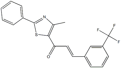 (E)-1-(4-methyl-2-phenyl-1,3-thiazol-5-yl)-3-[3-(trifluoromethyl)phenyl]-2-propen-1-one Structure