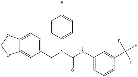  N-(1,3-benzodioxol-5-ylmethyl)-N-(4-fluorophenyl)-N'-[3-(trifluoromethyl)phenyl]thiourea