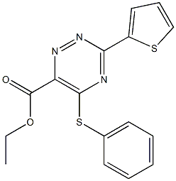 ethyl 5-(phenylsulfanyl)-3-(2-thienyl)-1,2,4-triazine-6-carboxylate Structure