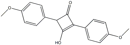 3-hydroxy-2,4-bis(4-methoxyphenyl)-2-cyclobuten-1-one Structure