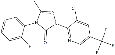 2-[3-chloro-5-(trifluoromethyl)-2-pyridinyl]-4-(2-fluorophenyl)-5-methyl-2,4-dihydro-3H-1,2,4-triazol-3-one 结构式