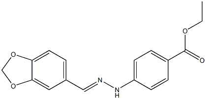 ethyl 4-[2-(1,3-benzodioxol-5-ylmethylidene)hydrazino]benzoate 结构式