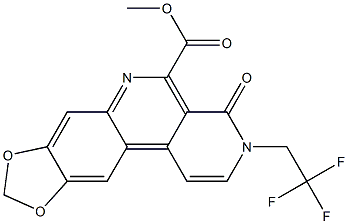 methyl 4-oxo-3-(2,2,2-trifluoroethyl)-3,4-dihydro[1,3]benzodioxolo[5,6-c][2,7]naphthyridine-5-carboxylate Struktur