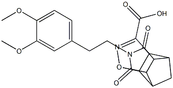 10-(3,4-dimethoxyphenethyl)-9,11-dioxo-3-oxa-4,10-diazatetracyclo[5.5.1.0~2,6~.0~8,12~]tridec-4-ene-5-carboxylic acid Struktur