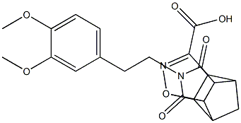 10-(3,4-dimethoxyphenethyl)-9,11-dioxo-3-oxa-4,10-diazatetracyclo[5.5.1.0~2,6~.0~8,12~]tridec-4-ene-5-carboxylic acid 化学構造式