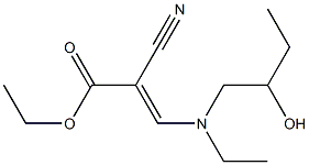 ethyl 2-cyano-3-[ethyl(2-hydroxybutyl)amino]acrylate 结构式