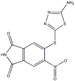 5-[(5-amino-1,3,4-thiadiazol-2-yl)thio]-6-nitroisoindoline-1,3-dione