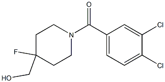 (3,4-dichlorophenyl)[4-fluoro-4-(hydroxymethyl)piperidino]methanone 化学構造式
