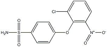 4-(2-chloro-6-nitrophenoxy)benzene-1-sulfonamide 结构式
