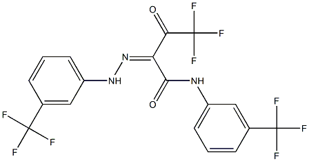 4,4,4-trifluoro-3-oxo-N-[3-(trifluoromethyl)phenyl]-2-{(Z)-2-[3-(trifluoromethyl)phenyl]hydrazono}butanamide,,结构式