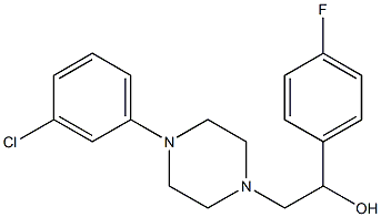 2-[4-(3-chlorophenyl)piperazino]-1-(4-fluorophenyl)-1-ethanol Structure