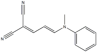 2-[3-(methylanilino)prop-2-enylidene]malononitrile 结构式