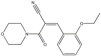 3-(2-ethoxyphenyl)-2-(morpholinocarbonyl)acrylonitrile Struktur