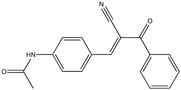 N-{4-[(E)-2-cyano-3-oxo-3-phenyl-1-propenyl]phenyl}acetamide,,结构式