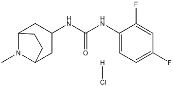 N-(2,4-difluorophenyl)-N'-(8-methyl-8-azabicyclo[3.2.1]oct-3-yl)urea hydrochloride 结构式
