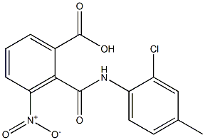 2-[(2-chloro-4-methylanilino)carbonyl]-3-nitrobenzoic acid 化学構造式
