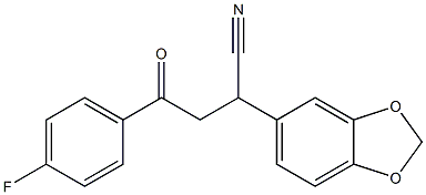 2-(1,3-benzodioxol-5-yl)-4-(4-fluorophenyl)-4-oxobutanenitrile,,结构式