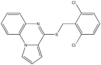 4-[(2,6-dichlorobenzyl)thio]pyrrolo[1,2-a]quinoxaline,,结构式