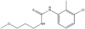 N-(3-chloro-2-methylphenyl)-N'-(3-methoxypropyl)thiourea 化学構造式