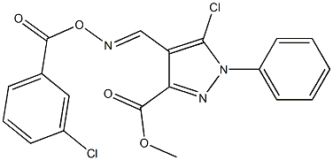 methyl 5-chloro-4-({[(3-chlorobenzoyl)oxy]imino}methyl)-1-phenyl-1H-pyrazole-3-carboxylate