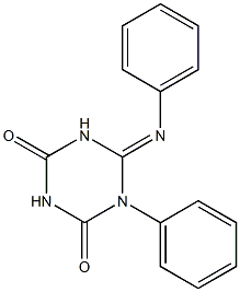 1-phenyl-6-(phenylimino)-1,3,5-triazinane-2,4-dione Struktur