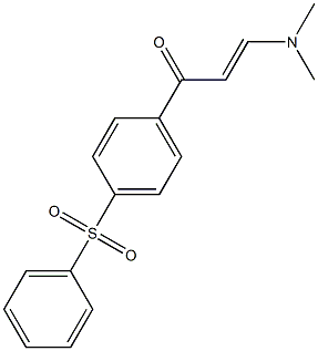 3-(dimethylamino)-1-[4-(phenylsulfonyl)phenyl]prop-2-en-1-one,,结构式