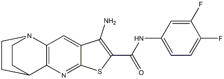 5-amino-N-(3,4-difluorophenyl)-7-thia-1,9-diazatetracyclo[9.2.2.0~2,10~.0~4,8~]pentadeca-2(10),3,5,8-tetraene-6-carboxamide