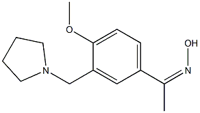 1-[4-methoxy-3-(tetrahydro-1H-pyrrol-1-ylmethyl)phenyl]ethan-1-one oxime Struktur