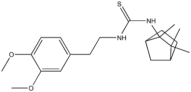 N-(3,4-dimethoxyphenethyl)-N'-(2,3,3-trimethylbicyclo[2.2.1]hept-2-yl)thiourea,,结构式