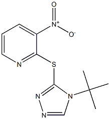 2-{[4-(tert-butyl)-4H-1,2,4-triazol-3-yl]thio}-3-nitropyridine Structure