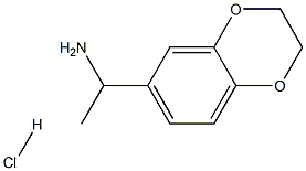 1-(2,3-dihydro-1,4-benzodioxin-6-yl)ethanamine hydrochloride 结构式