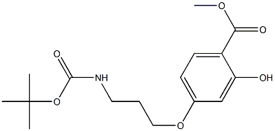 methyl 4-{3-[(tert-butoxycarbonyl)amino]propoxy}-2-hydroxybenzenecarboxylate Structure