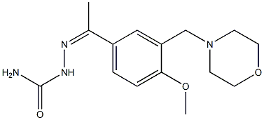 2-{1-[4-methoxy-3-(morpholinomethyl)phenyl]ethylidene}hydrazine-1-carboxamide,,结构式