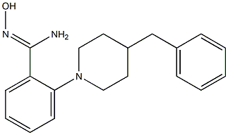 2-(4-benzylpiperidino)-N'-hydroxybenzenecarboximidamide Struktur