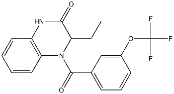 3-ethyl-4-[3-(trifluoromethoxy)benzoyl]-3,4-dihydro-2(1H)-quinoxalinone Struktur