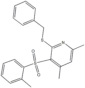  2-(benzylsulfanyl)-4,6-dimethyl-3-[(2-methylphenyl)sulfonyl]pyridine