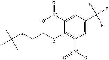 N1-[2-(tert-butylthio)ethyl]-2,6-dinitro-4-(trifluoromethyl)aniline 化学構造式