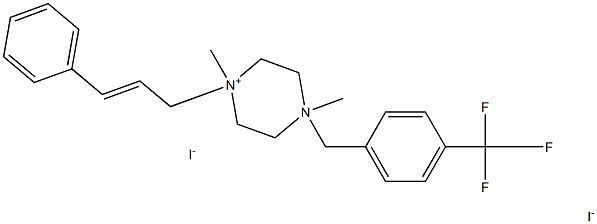 1,4-dimethyl-1-[(E)-3-phenyl-2-propenyl]-4-[4-(trifluoromethyl)benzyl]piperazinium diiodide Structure