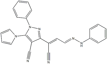 3-[1-cyano-3-(2-phenylhydrazono)prop-1-enyl]-1-phenyl-5-(1H-pyrrol-1-yl)-1H-pyrazole-4-carbonitrile|