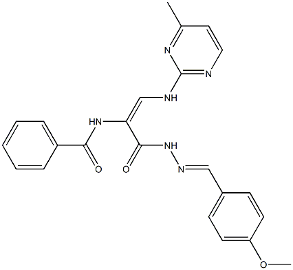 N-{1-({2-[(4-methoxyphenyl)methylene]hydrazino}carbonyl)-2-[(4-methyl-2-pyrimidinyl)amino]vinyl}benzenecarboxamide