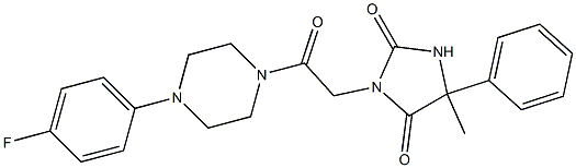 3-{2-[4-(4-fluorophenyl)piperazino]-2-oxoethyl}-5-methyl-5-phenyl-1H-imidazole-2,4(3H,5H)-dione Structure