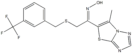 1-(6-methyl[1,3]thiazolo[3,2-b][1,2,4]triazol-5-yl)-2-{[3-(trifluoromethyl)benzyl]sulfanyl}-1-ethanone oxime