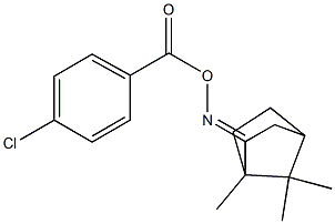 2-{[(4-chlorobenzoyl)oxy]imino}-1,7,7-trimethylbicyclo[2.2.1]heptane Struktur