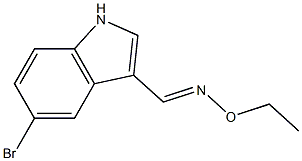 5-bromo-1H-indole-3-carbaldehyde O-ethyloxime,,结构式