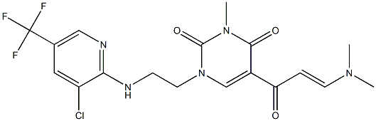 1-(2-{[3-chloro-5-(trifluoromethyl)-2-pyridinyl]amino}ethyl)-5-[3-(dimethylamino)acryloyl]-3-methyl-2,4(1H,3H)-pyrimidinedione|