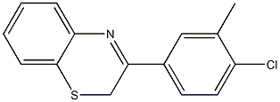 3-(4-chloro-3-methylphenyl)-2H-1,4-benzothiazine,,结构式