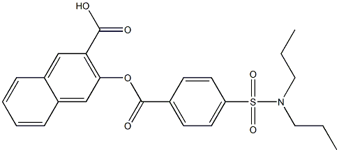 3-({4-[(dipropylamino)sulfonyl]benzoyl}oxy)-2-naphthoic acid 化学構造式